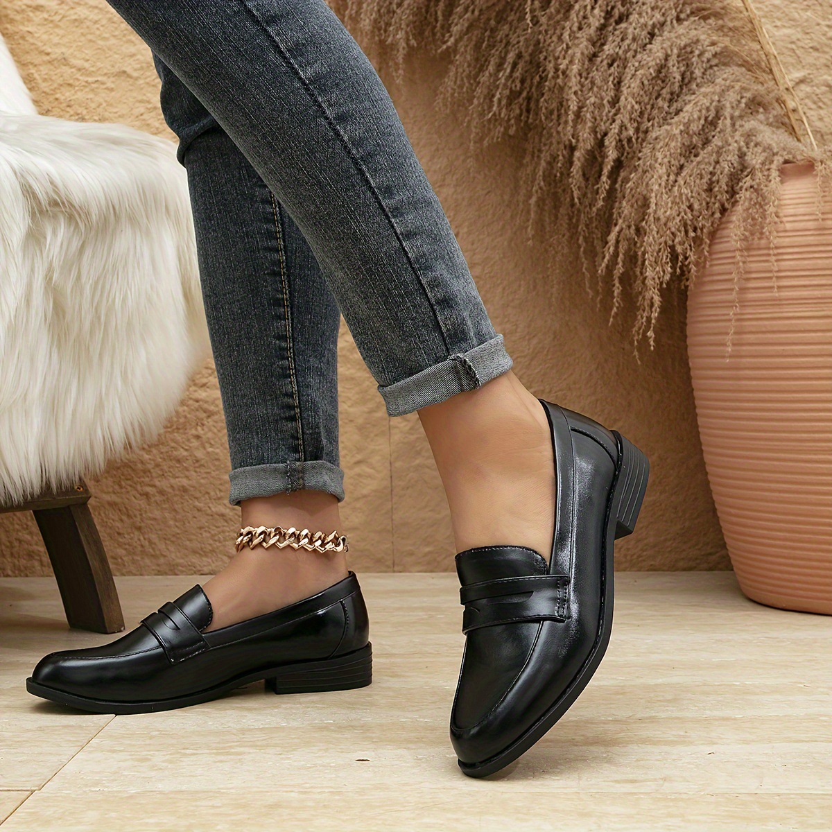 Fashion Polyurethane Loafers Shoes foto 3