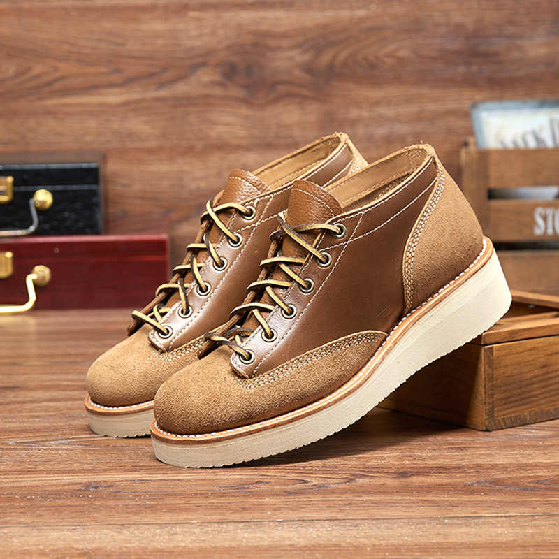 Casual Low-top Short Face Vintage Work Boots foto 2