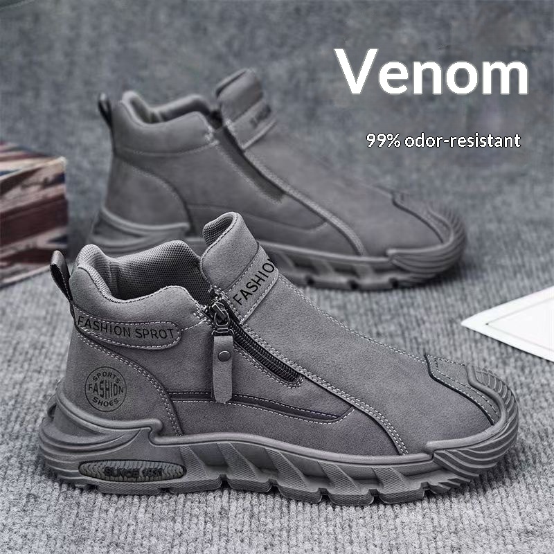 Trendy Mens Slip-resistant Workwear Shoes, Versatile Mens Footwear With A Zipper foto 5