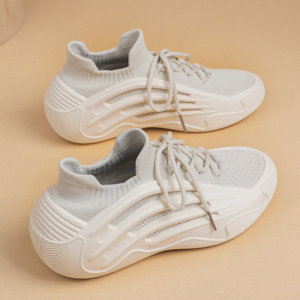 Flat Soft Bottom Casual All-match Stretch Sock Shoes foto 3