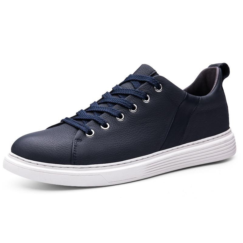 Spring Low-cut Genuine Leather Top Layer Cowhide Flat Retro Sneaker foto 5