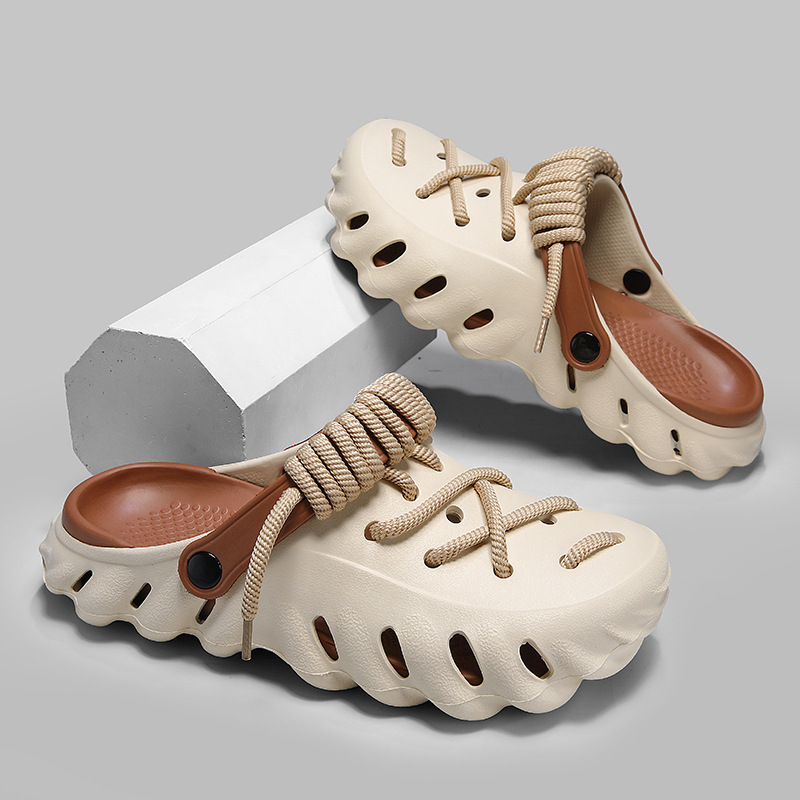 Hole Shoes Men's Summer Outdoor Non-slip Shit Feeling Beach Outdoor Sports Driving Dual-use foto 4