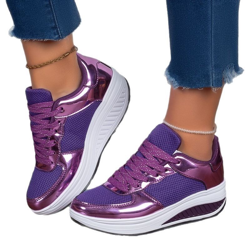 Women's Fly Woven Mesh Breathable Casual Sneaker Platform foto 3