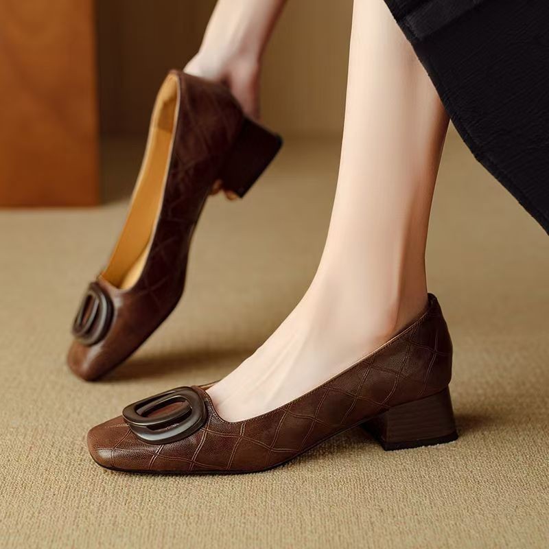 Super Soft Sheepskin Shallow Mouth Flat Bottom Comfortable Women's Shoes foto 2