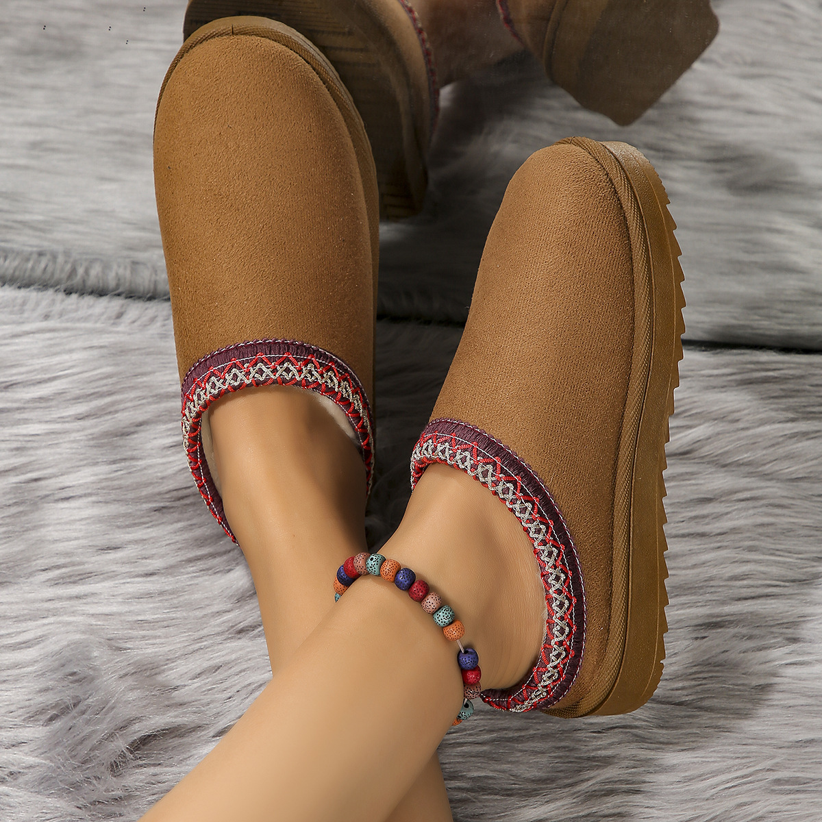 Fallwinter Fringed Fashion Snow Boots foto 3
