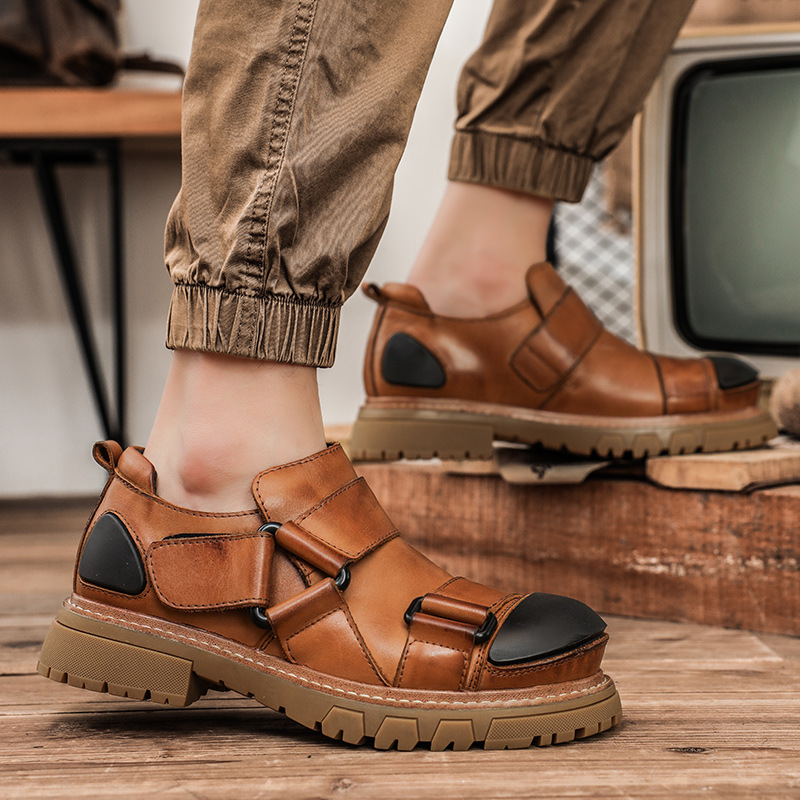 Work Boots Made From Full-grain Cowhide With A Round Toe And Low-cut Design foto 2