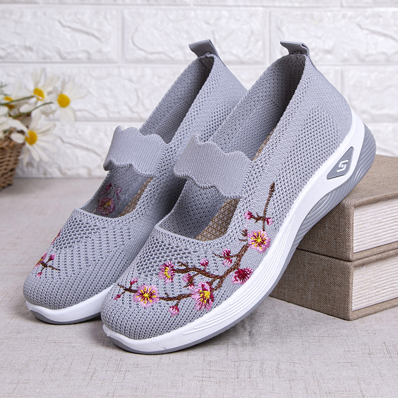 Casual Slip-on Shoes With Shallow Openings And Embroidery foto 4