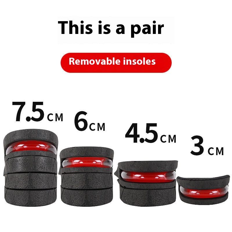 Height Increasing Insole For Women Invisible Comfortable Height Increasing Insole Men Sweat Absorbent foto 4