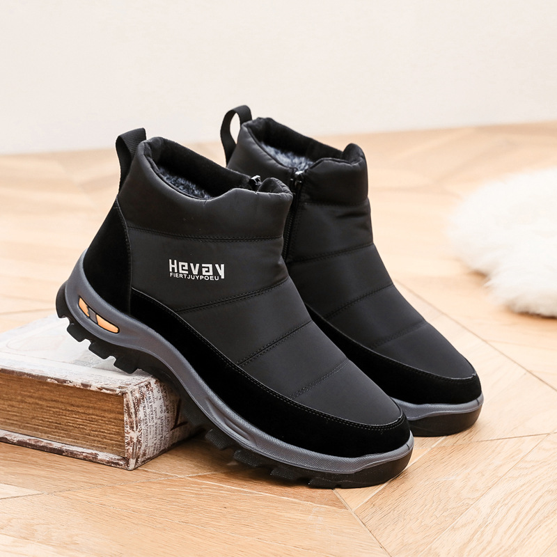 Men's Winter Warm Fleece-lined Thickened Casual Sports Cotton Shoes foto 4