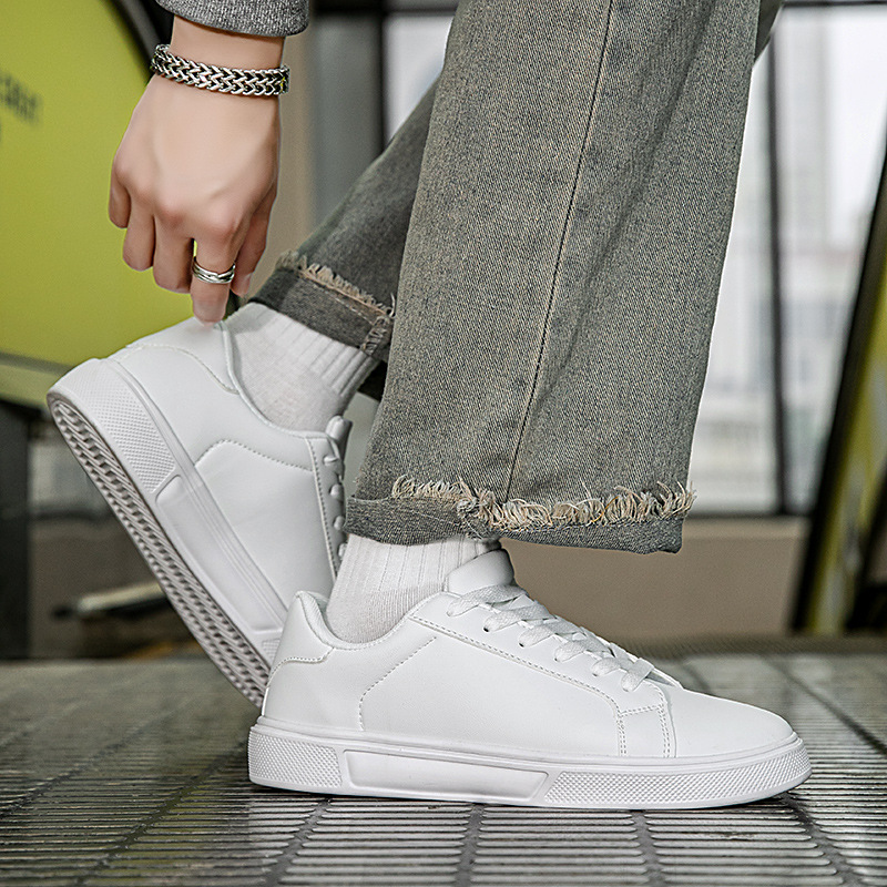 Flat Bottom Comfort Board Korean Leather Casual Sneakers foto 3