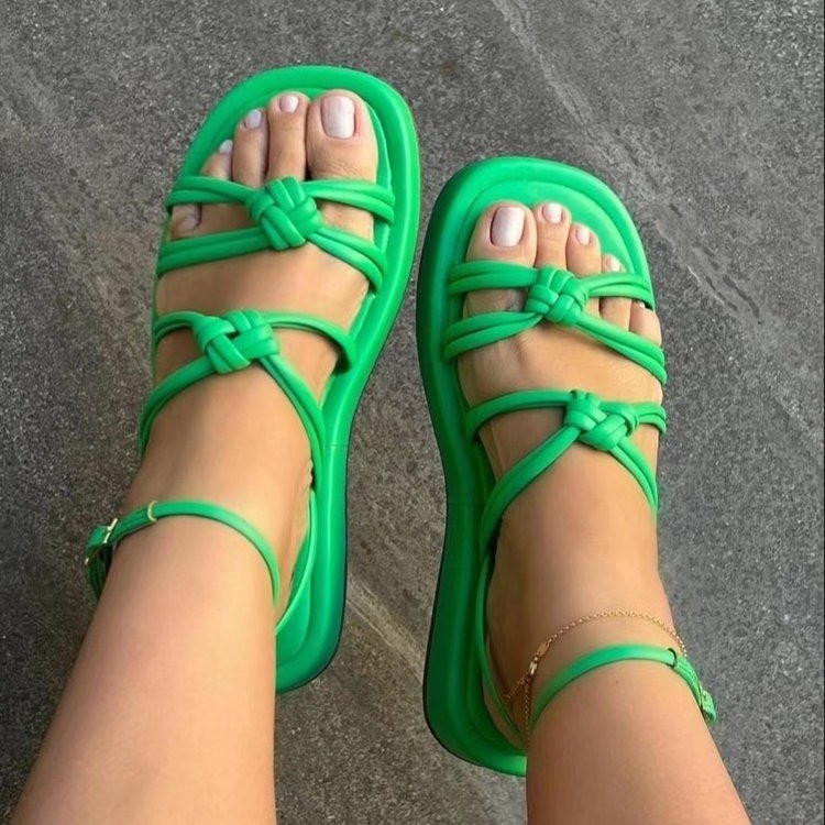 Plus Size Outer Wear Woven Beach Sandals foto 5
