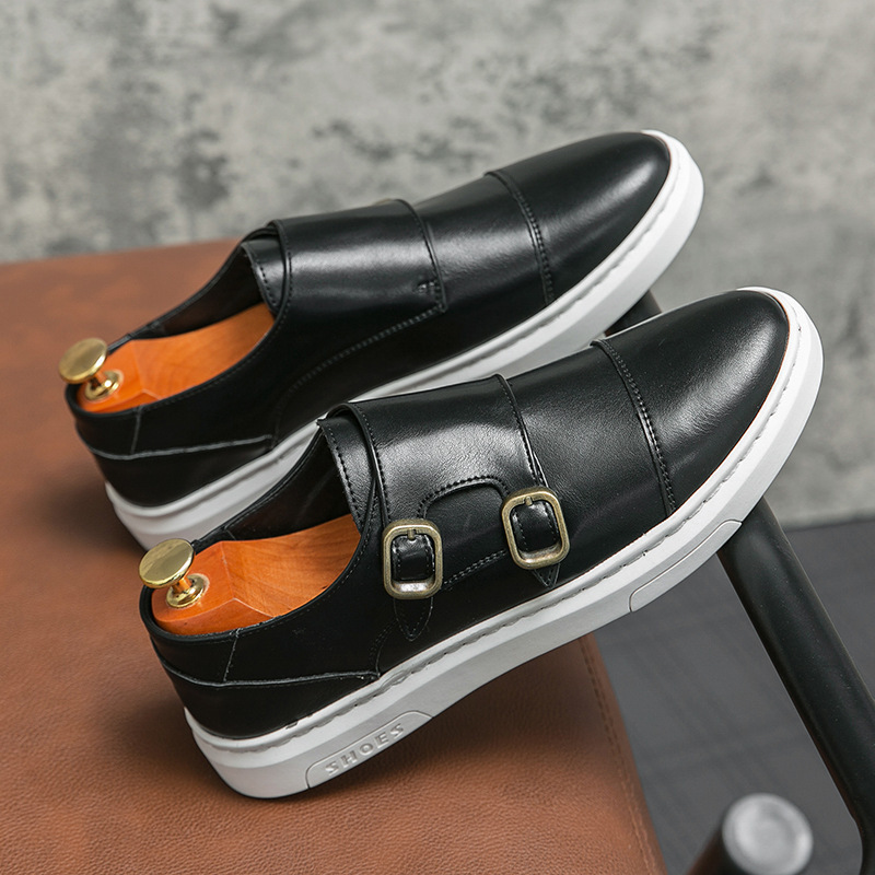 Genuine Leather Plus Size Men's Shoes Leather Shoes Flat All-match foto 4
