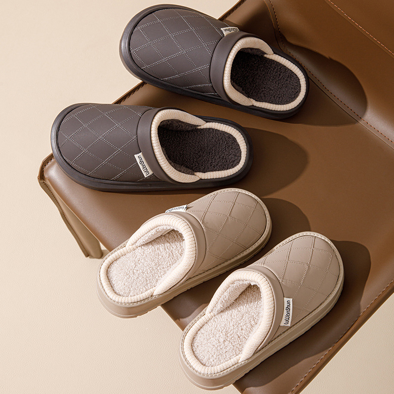 Thickened Indoor Warm Plush Cotton Slippers foto 3