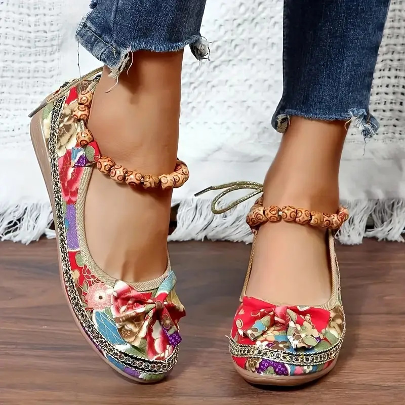 Women's Plus Size Ethnic Style Platform Sandals foto 3