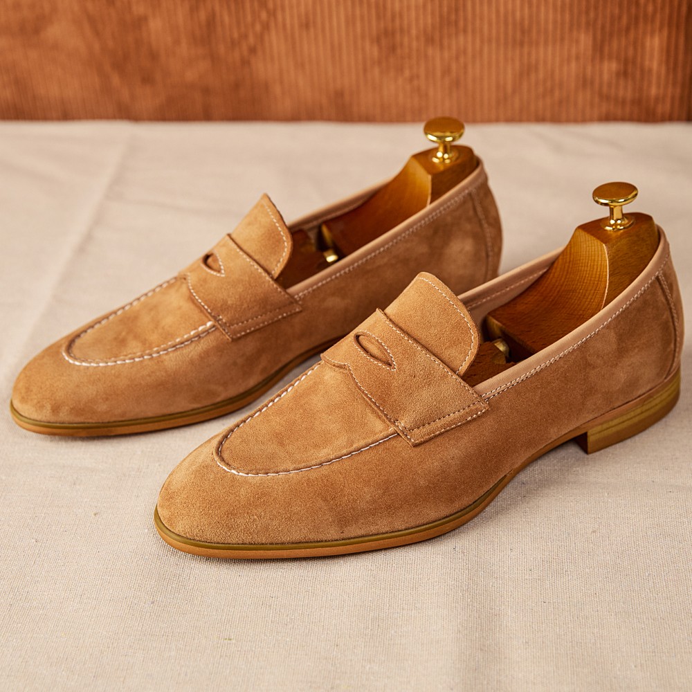Slip-on Brown Suede Leather Shoes foto 4