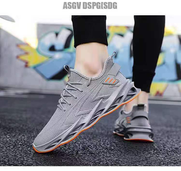 Men's Breathable Mesh Sports Flyknit Casual Shoes foto 5