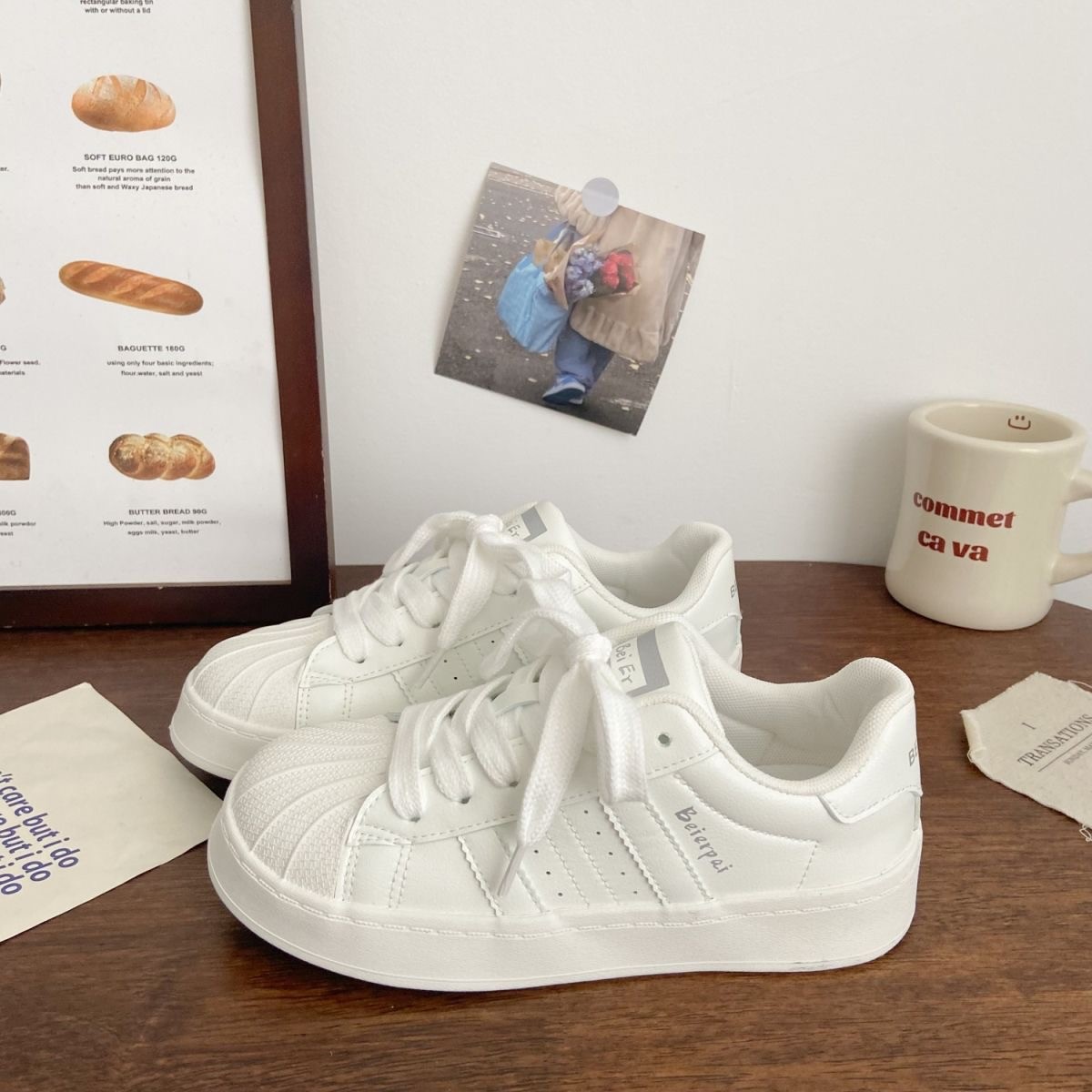 Shell Toe Casual Sneakers For Students Womens foto 3