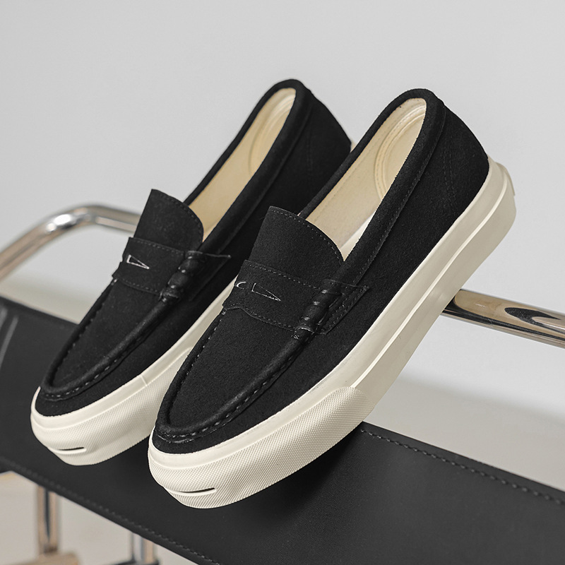 Breathable Suede Low-top Classic Chunky-soled Loafers foto 2