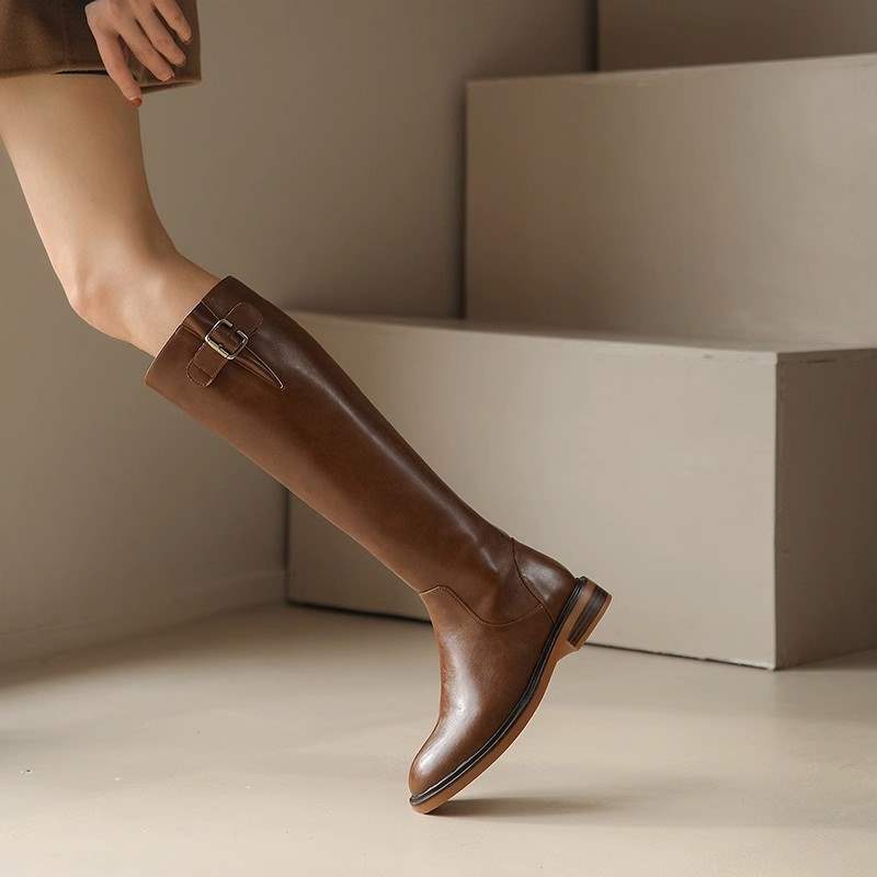 Slimming Tall Boots Womens Flat Knee-high Boots foto 4