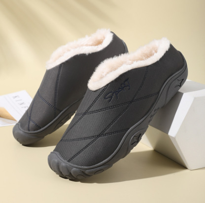 New Baotou Women's Indoor Home Couple Fleece-lined Warm Cotton Slippers foto 5