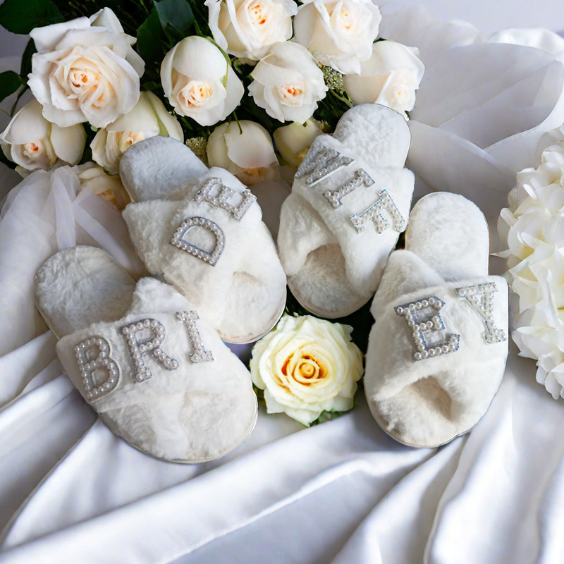 Cross Belt Woolen Slipper Winter Indoor Warm foto 3