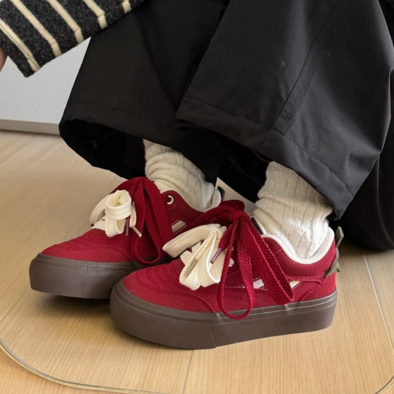 Thick-soled Skateboard Shoes Canvas Shoes Student Casual Versatile foto 2