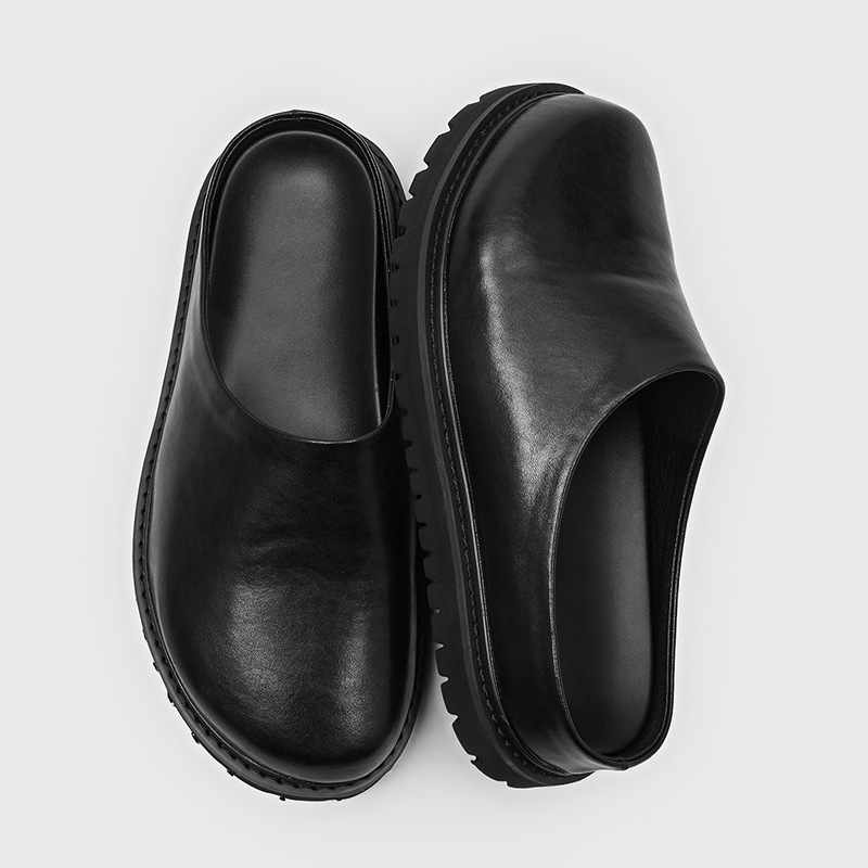 Retro Chunky-Soled Elevator Slip-On Casual Outdoor Slippers foto 4