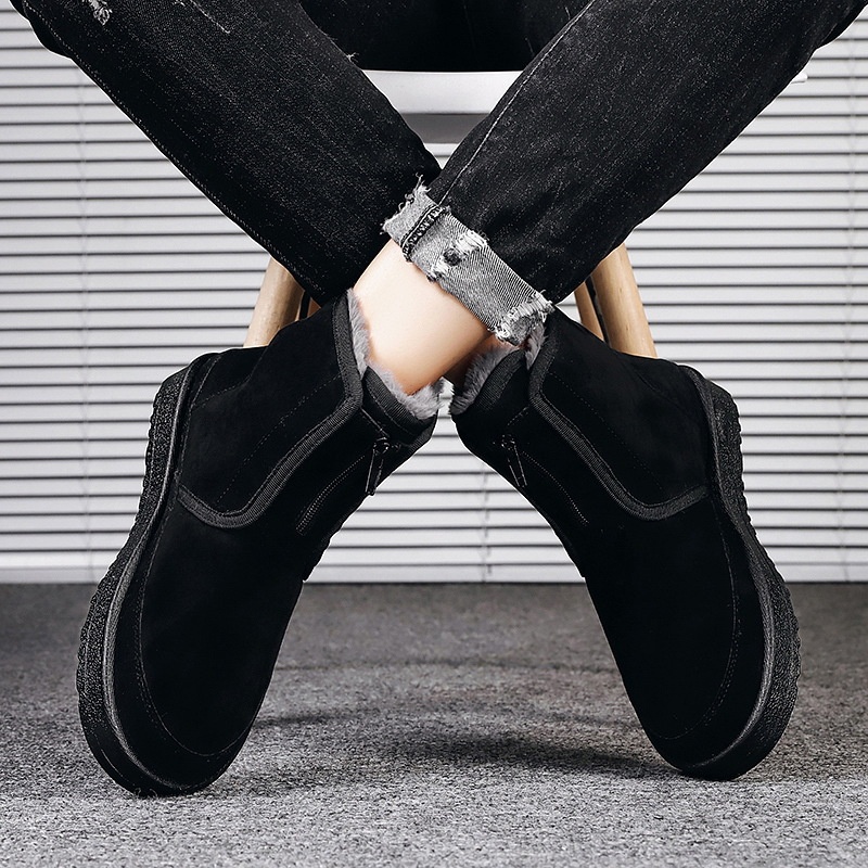 Fleece Lined Padded Warm Keeping Platform Cotton Shoes foto 3