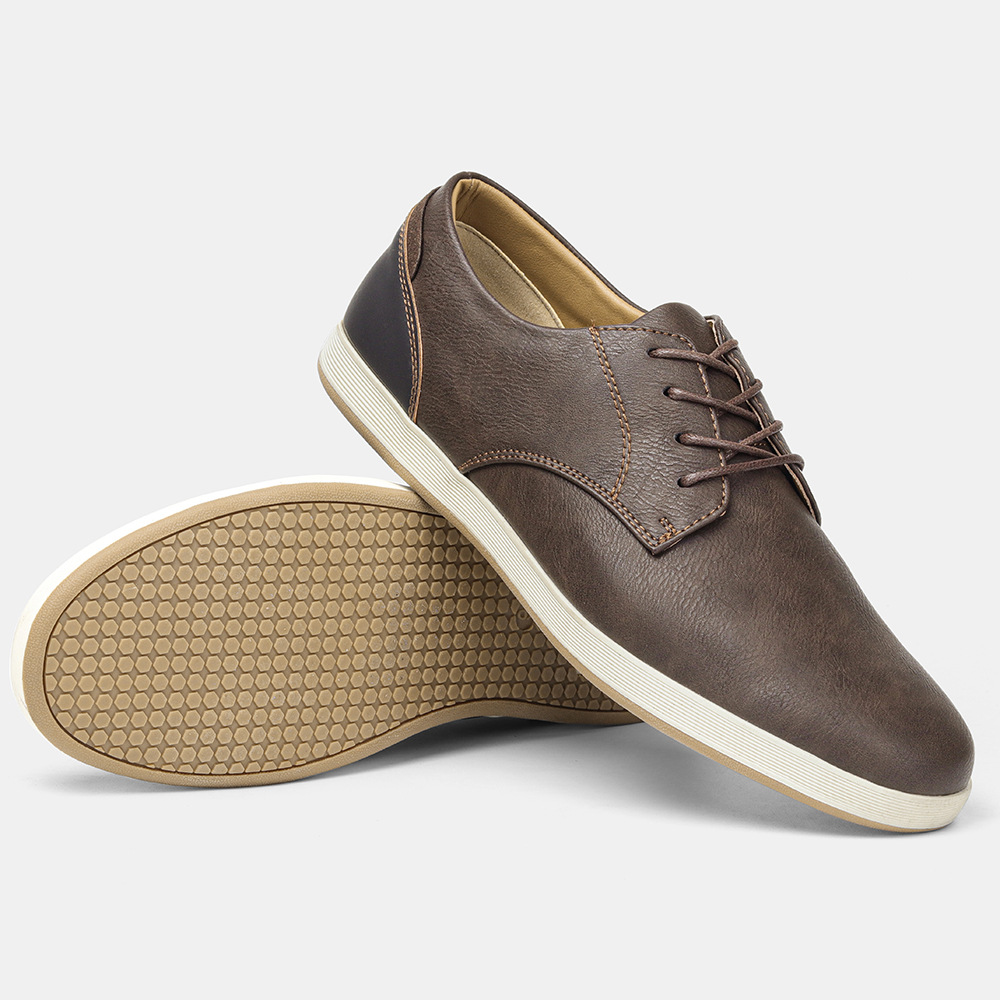 Men's Casual Plus Size Comfort Leather Board Shoes foto 4