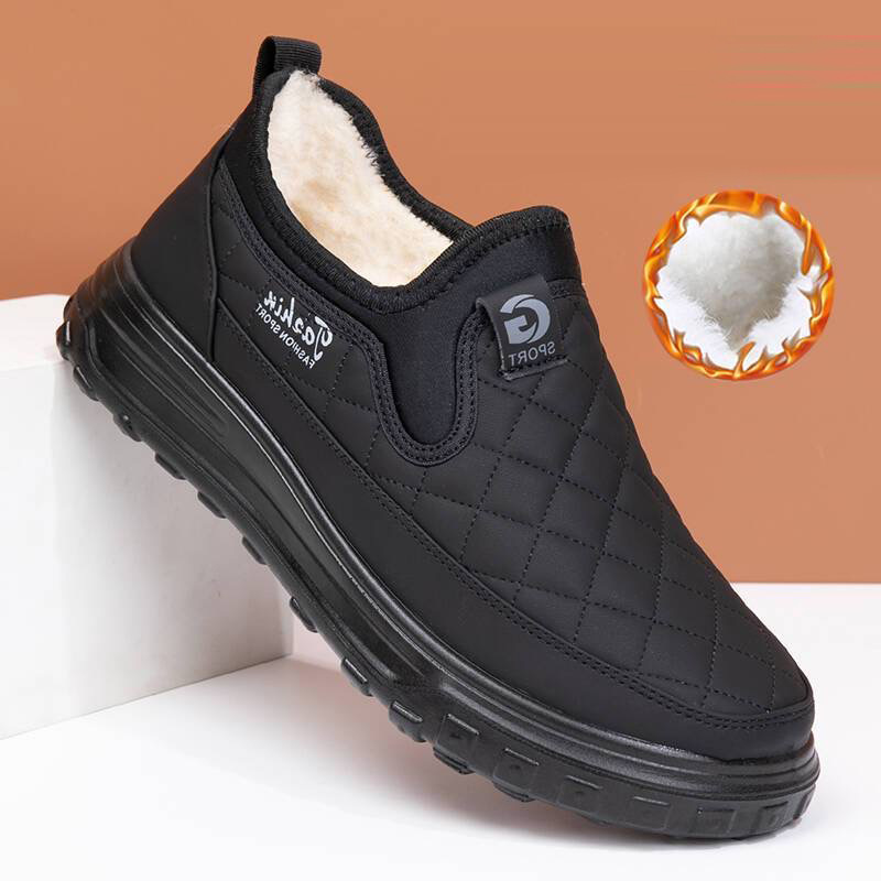 Winter Men's Cotton Shoes Fleece-lined Warm Non-slip foto 3