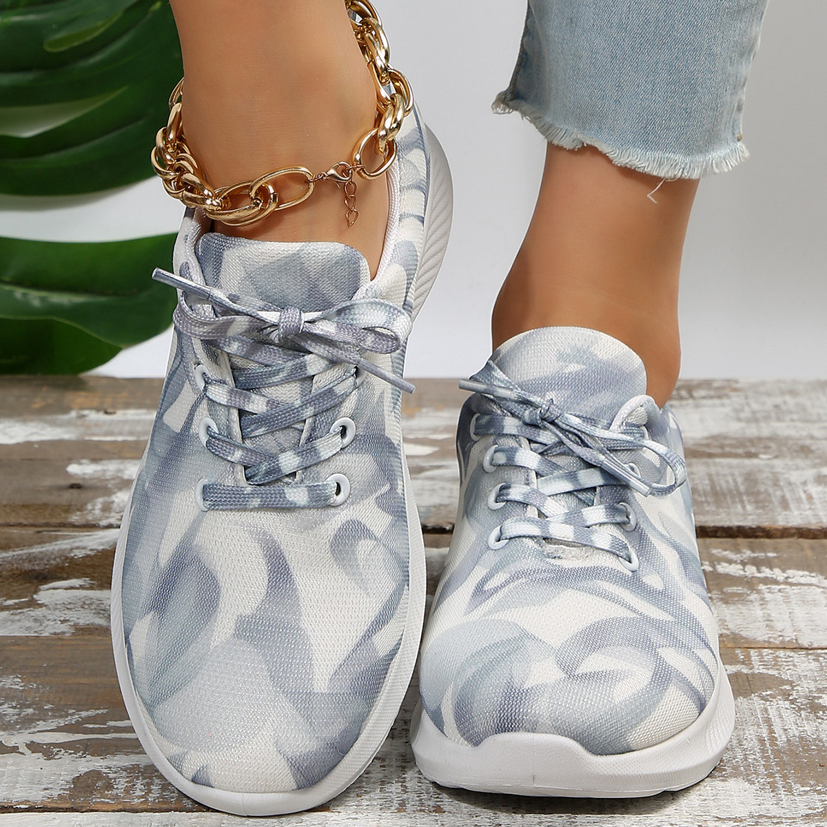 Women's Color Matching Casual Low-top Sneaker foto 2