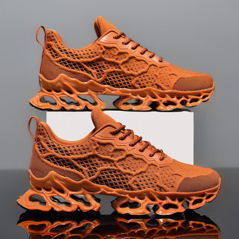 Men's Summer New Breathable Running Shoes Trendy Fashion Platform Fly Woven Mesh Casual foto 5
