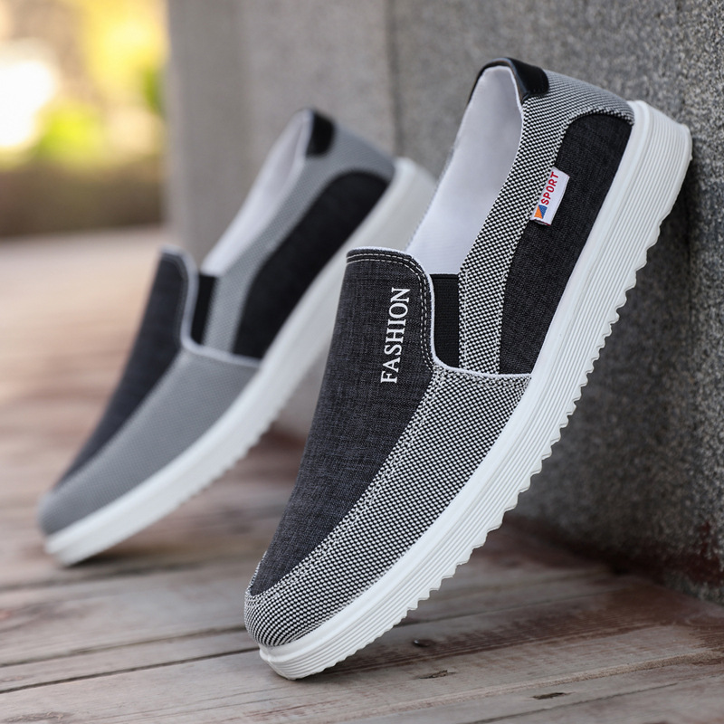 Men's Casual Shoes Board Shoes Breathable Canvas Shoes foto 2