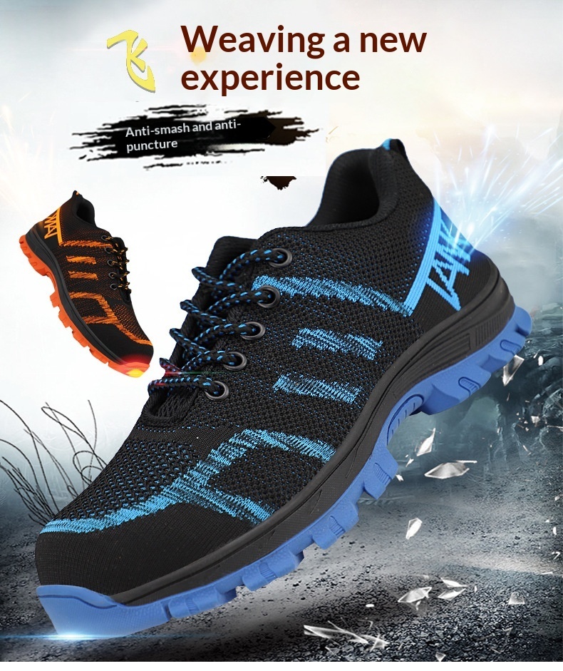Summer Woven Labor Protection Shoes For Men Solid And Breathable At The Bottom Of The Heart foto 3
