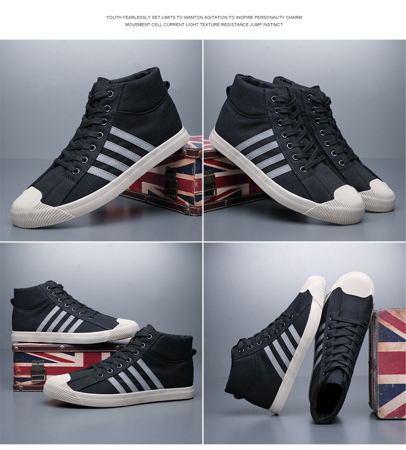 Men's High-top Canvas Shoes Casual foto 4