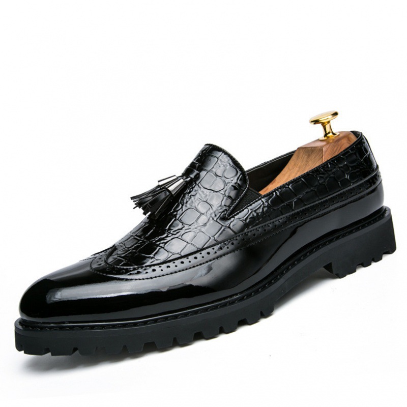 Men's Fashion Slip-on Casual Leather Shoes foto 3