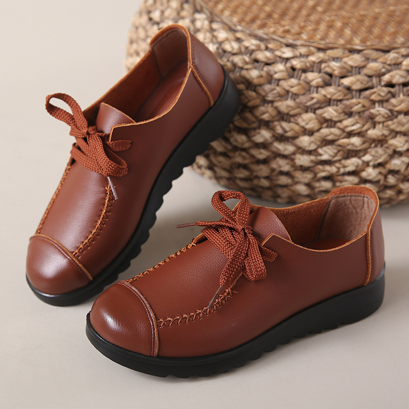Women's Work Black Flat Soft Sole Anti-slip Shoes foto 5
