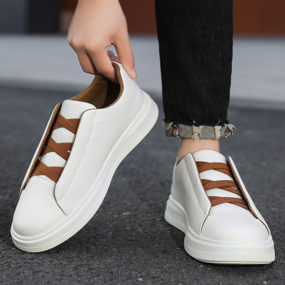 Men's Leather Soft-soled Breathable Sneakers foto 5
