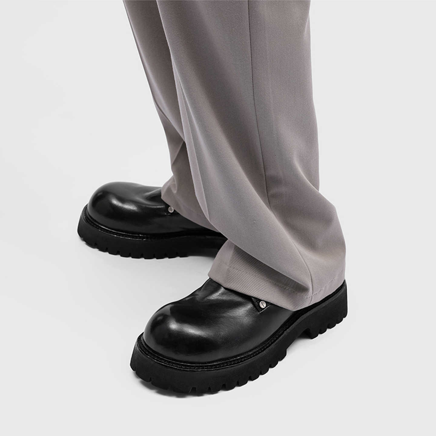 Mens Commuter Casual Leather Shoes With Thick Soles foto 3