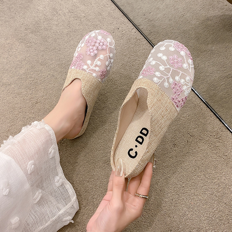 Toe Box For Outdoors Low Heel Flat Slip-on Lofter Hollow Sandals foto 4
