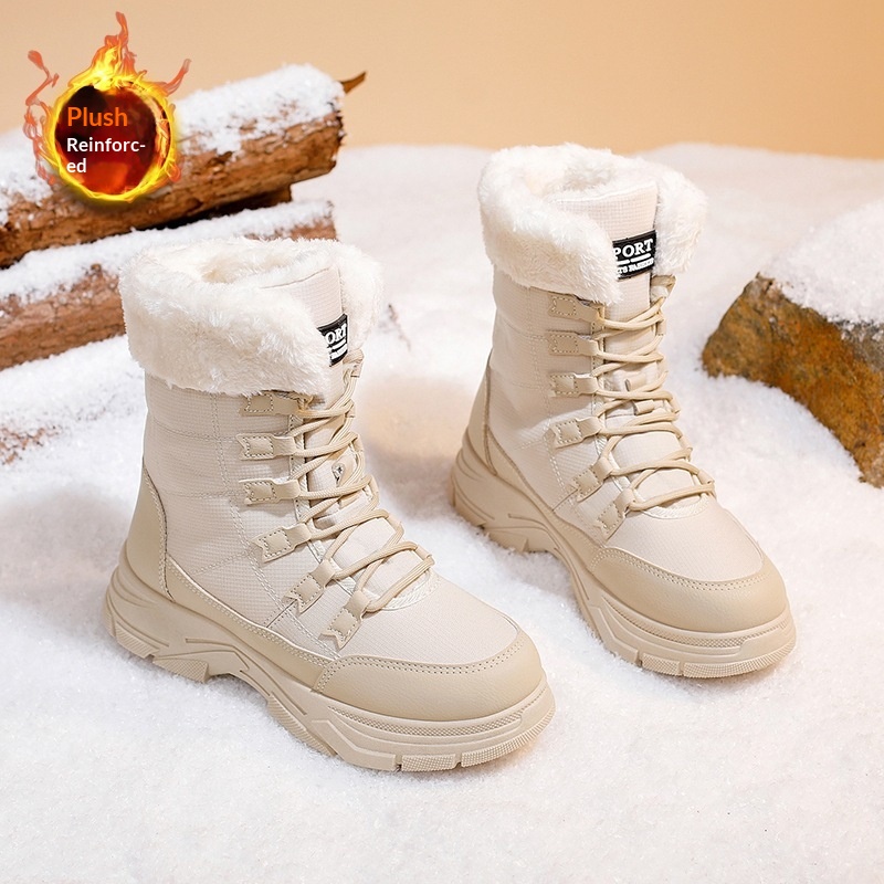 Womens Versatile And Warm Fleecelined Chunkysoled Shoes