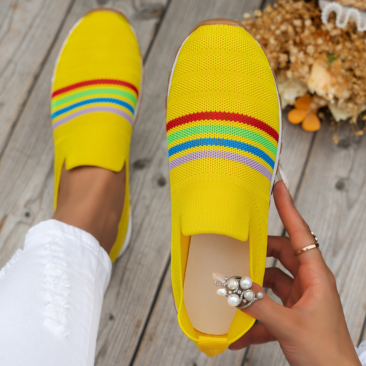 Casual Flat Sneaker European And American Plus Size Comfort Lightweight Pumps foto 5