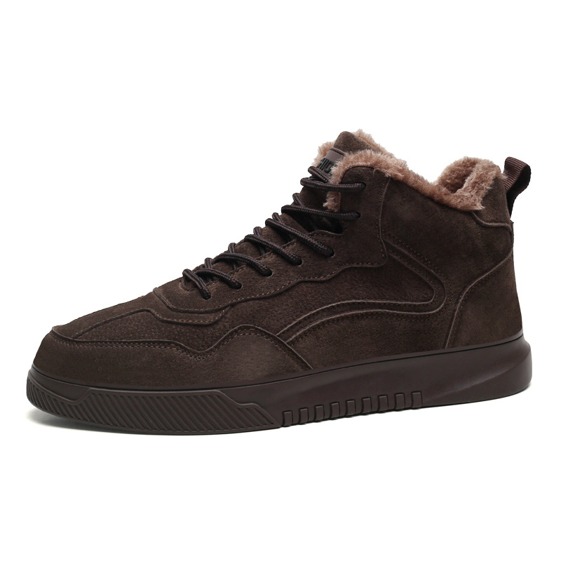 Winter Warm Cotton Shoes Men's Mid-top Trendy foto 4