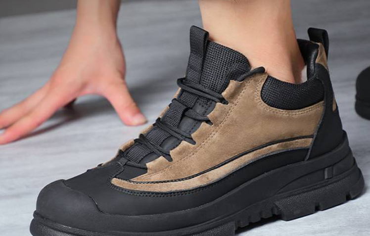 Men's Cotton Shoes Wool Fleece Lined Thick High-top Casual foto 2