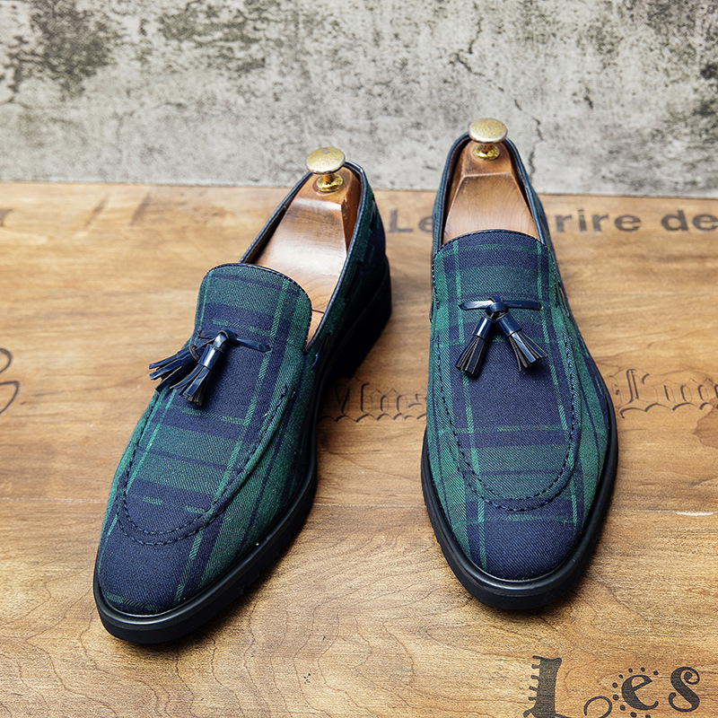 Men's Casual Tassel British Leather Shoes foto 2