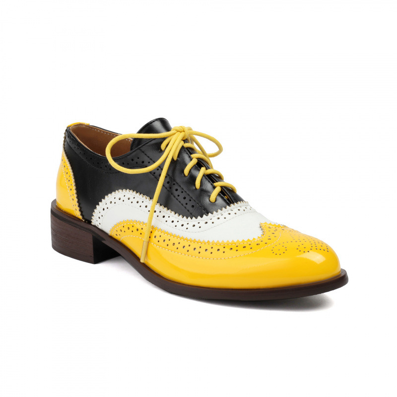 Color-block Laced Brogue Deep-toe Women's foto 2