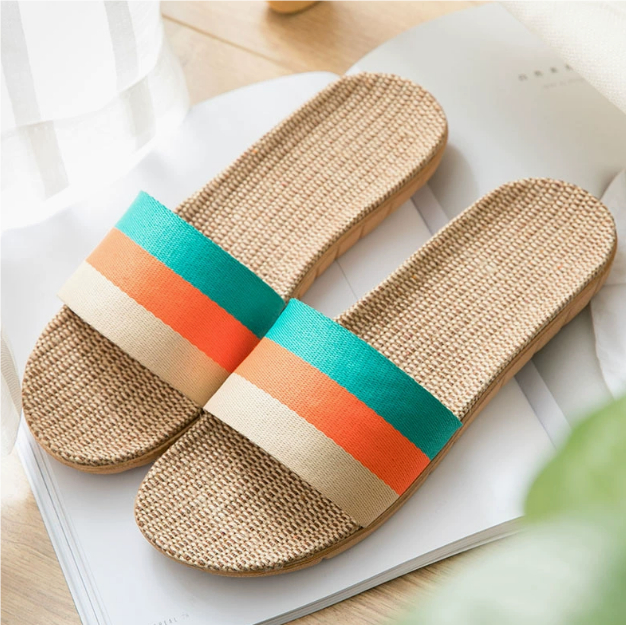 Linen Slippers Deodorizing Sweat-absorbing And Quiet foto 2