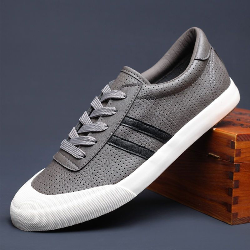 Men's Shoes Spring And Summer Breathable Fashionable Shoes Casual Odor-destroying Leather foto 3