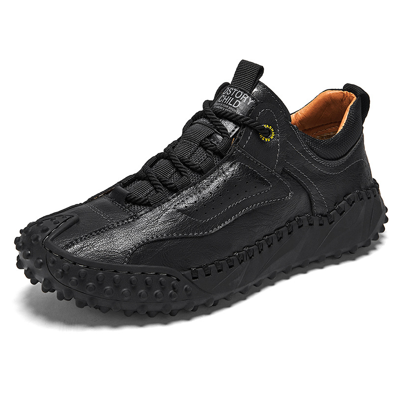 Lace-up Leather Men's Casual Shoes Plus Size foto 5