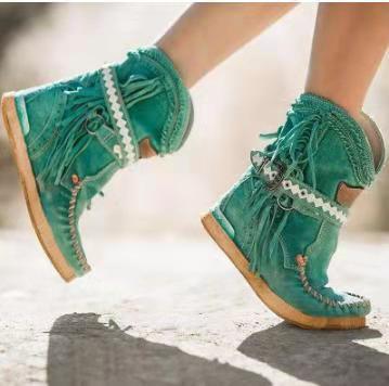 European And American Winter New Tassel Short Women's Boots foto 5